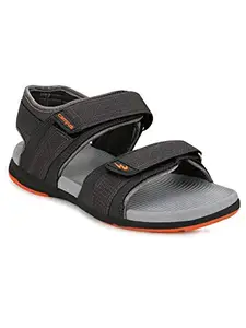 Campus Men's GC-17(SD-171) D.Gry/BLK/ORG Sports Sandals - 8UK/India GC-17