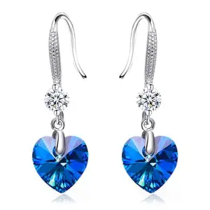 MYKI Blue Heart Earrings For Women & Girls