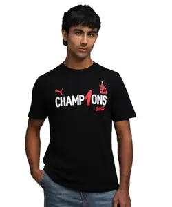 Puma Men's Regular Fit Tees (529627_Black