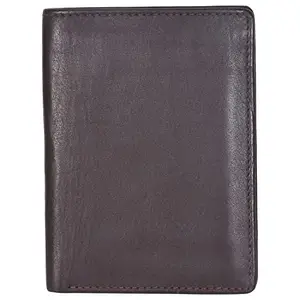 LMN Genuine Leather Brown Note case for Men 10074(6 Credit Card Slots)