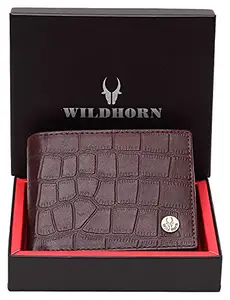 WildHorn India Brown Men's Wallet (RAKHIGIFT2052 Maroon Croco)
