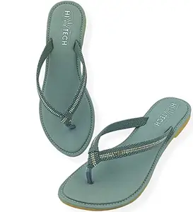 LEGS GO Grey Stylish Diamond Design Straps flats for women and girls, Casual and Ethnic Wear(size - 09)