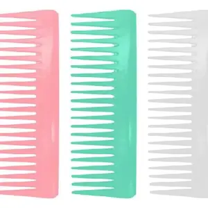 Rexulti Massage Hair Brush Comb Women Wide Tooth Hair Brushes Salon Hairdressing Styling Curly Hair Comb Multicolor (3 PCS Big Hair Comb)