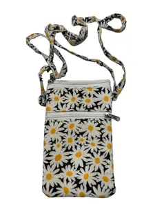 Freedom Fabric Stylish Floral Printed Sling Bag for Storage | Makeup Accessories | Jewellery | Travel (Multicolor)