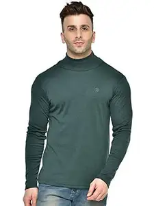 CHKOKKO Men's Winter Wear Cotton High Neck Full Sleeves Regular Fit T-Shirt