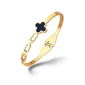 MYKI Attractive Flower Bracelet For Women & Girls (Gold)