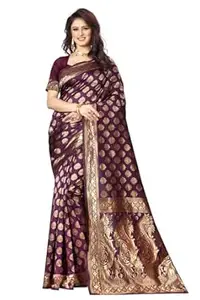 Shasmi Women's Banarasi Saree Pure Kanjivaram Silk Saree Soft new ladies 2026 Design Wear Pattu Sarees Latest Cotton Party Sari collections With Blouse Piece for Wedding sadi (PARI 72)