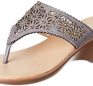 Bata Women's Wedge Heel Sandal - GREY (8 UK) (7712766)