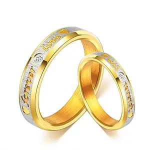 MEENAZ Stainless Steel Stylish adjustable Love proposal thumb Silver Platinum Gold combo Couple Finger Ring for Men girls Mens women couples lovers gents unisex Boys Boyfriend MEN RINGS-AM056 (19)
