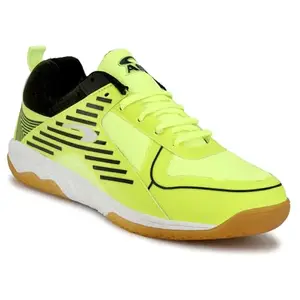 ASE Badminton Shoes Lightweight Non-Marking Sole Squash, Table Tennis, Volleyball Shoe, Parrot (8 UK/IND)