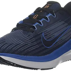 Nike Mens Air Winflo 9 Obsidian/Dk Marina Blue-Black-White Running Shoe - 6 UK (DD6203-400)