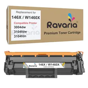 Ravaria 146X / W1460X Compatible Toner Cartridge HP Laserjet 3004dw, 3104fdw, 3104fdn Printer (146X / W1460X Toner Pack of 1)
