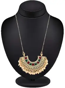 Elegant Traditional Gold Plated Mangalsutra for Women | Stylish Black Beads Necklace with Pendant | Indian Ethnic Jewelry Gift for Wife | Set of 2