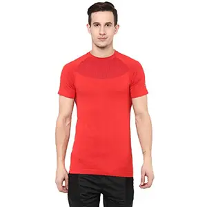 Nivia 2259-1 Xenon-4 Polyester Casual T-Shirt, S (Red)