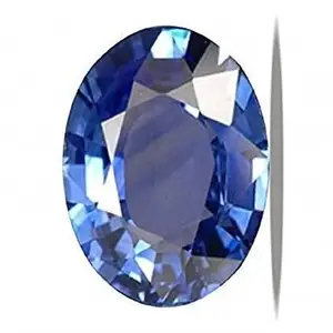 GEMS RIVER Blue Sapphire (NEELAM/NILAM Stone) Unheated Untreated 8.87 Carat 9.25 Ratti Certified Natural Ceylon Quality Gemstone AAA++ Quality (W345)