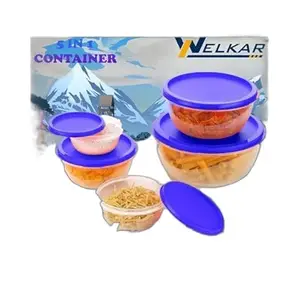 Kitchen Container |250+450+800+1400+2500 ml| Stackable Refrigerator Organizer for Fresh Food Storage | BPA-Free Kitchen Solution Transparent Food Storage Stackable frid|Design - 460for Home