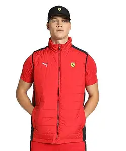 Puma Men's Polyester Standard Length Jacket (Rosso Corsa_ L)