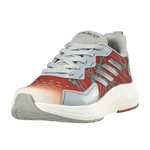 Duke Men's Hyper Flex Sports Shoes | Running, Sports, Walking, Colourblocked | Gym Shoes for Men Grey/Orange