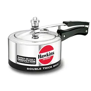 Hawkins Hevibase 2 litre Aluminium Inner Lid Pressure Cooker with Induction Compatible (Silver) price in India.