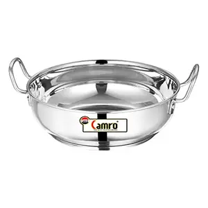 CAMRO: Stainless Steel KADHAI Induction Bottom (2.6 litres) 13 No. price in India.