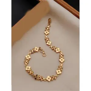 Gold Brass Bracelet for Women | No Stone | Free Size | Bracelets_FS_3j876v