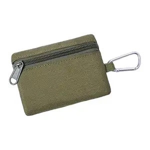SECRET DESIRE Multi-Purpose Money Wallet Bag Change Purse Key Pouch with Zipper Minimalist Green