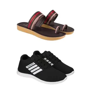 ZENWEAR Extra Soft Classic Casual wear with Flexibility Technology Sandal Combo for Women's/Girl's(6143+1708)(5) Multicolor