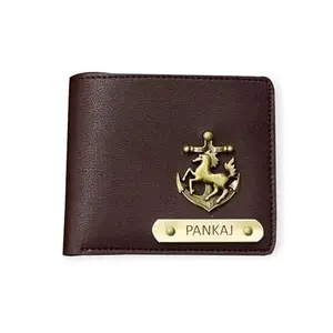 NAVYA ROYAL ART Personalized Mens Wallet Anniversary or Birthday Gift for Husband/Brother/Boyfriend/Friend - Brown ST04