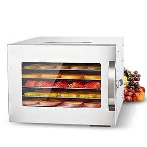Maharaj Mall Layer Digital Panel Food Dehydrator Efficient Dehydration for Preserving Foods 400Watt 3KG Capacity 6Trays 30x28cm