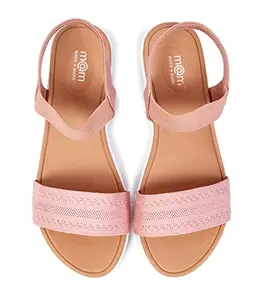 Make A Mark women's/girl's Ankle Strap sandals/super comfortable/fashion flat slippers/pink colour