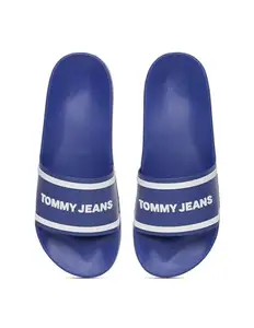 Tommy Hilfiger mens F23HMFW242 Blue Slides - 10.5 UK (F23HMFW242)