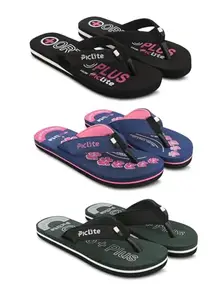 Piclite soft slippers for women ladies slippers girls hawaii chappal daily use chappal for women pack of 3