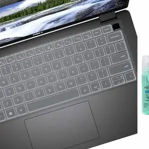 SpareWave Ultra Durable Silicon Keyboard Skin/Cover for Dell Latitude 3440 5440 5430 5431 7420 7410, 9420 9430. Comes with Complimentary Laptop Clean & Shine Gel. (Transparent)
