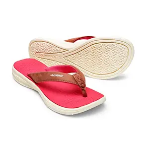 SOLETHREADS Women's Sally Pink Stylish Comfy Super soft Ultra-Light Phylon Ethylene Vinyl Acetate Slippers Flip Flop - 4 UK