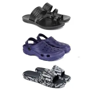 DRACKFOOT Men's Sandals | Lightweight Wear| Stylish & Easy to Wear For Men'S GR-SAN-(COMBO-3)-3152-3121-3103-6