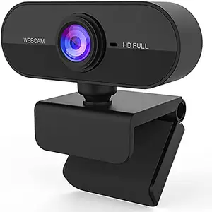 BLACKPOOL 1080P Full HD Webcam with Microphone - Plug & Play, Noise Reduction, Rotatable for Video Conferencing, Online Teaching, Gaming Web Camera Compatible with PC, Laptop, Desktop