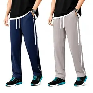 Mack Jonney Men’s Polyester Track Pants Pack of 2 | Regular Fit Sports & Casual Lower | Comfortable Activewear-4