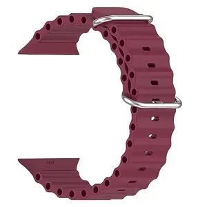 ACM Watch Strap Slide 42mm 44mm 45mm 46mm 49mm Silicone Smart Belt compatible with Ikall W4 Pro Smartwatch Classic Band Purple