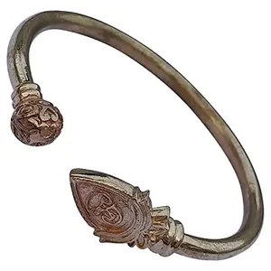 Bronze Murugan Vel With Tamil Om Adjustable Bracelet Karthikeya Vel With Aum Venkalam Kappu Brown For Men And Women