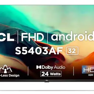 TCL 80.04 cm (32 inches) Bezel-Less S Series FHD Smart Android LED TV 32S5403AF (Black) price in India.