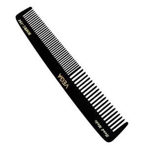 Vega Graduated Dressing Hair Comb (India's No.1* Hair Comb Brand)For Men and Women, Black, Handmade, (HMBC-104)