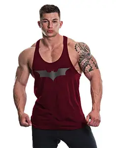 THE BLAZZE 0051 Men's Tank Top Muscle Gym Bodybuilding Vest Fitness Workout Stringers (XX-Large, Colour_02)