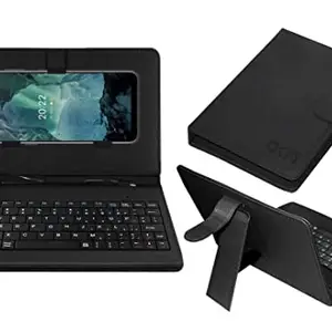 ACM Keyboard Case Compatible with Nokia G21 Mobile Flip Cover Stand Direct Plug & Play Device for Study & Gaming Black