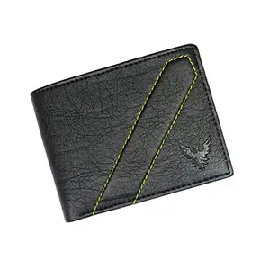 Goldalpha Men Casual Black Artificial Leather Wallet - (5 Card Slots)