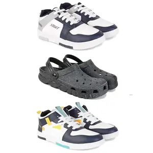 DRACKFOOT Men's Sports Shoes | Lightweight Stylish & Easy to Wear for Men'sGRT-(3-Combo)-1075-3056-1074-6 Multicolor