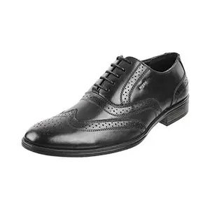 Mochi Men Black Leather Formal Shoes-7 UK (41 EU) (19-5487)