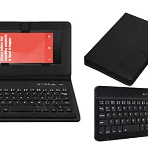 ACM Acm Bluetooth Keyboard Case Compatible with Xiaomi Redmi Note 4g Mobile Flip Cover Stand Study Gaming Black