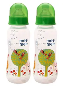 Mee Mee Premium Baby Feeding Bottle, 250ml, Green (Pack of 2)
