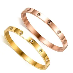 MIAMI bracelet for women Bangles for women Anti Tarnish Stylish Adjustable Bracelet for girls rose gold Kada for Women Accessories Anti Tarnish Jewellery Stainless Steel Cuff Bracelet gifts Combo