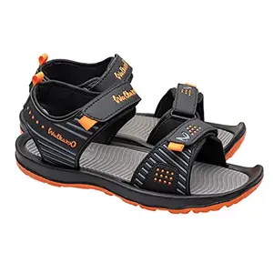 WALKAROO Gents Black orange Sports sandal 06 UK (WC4339)